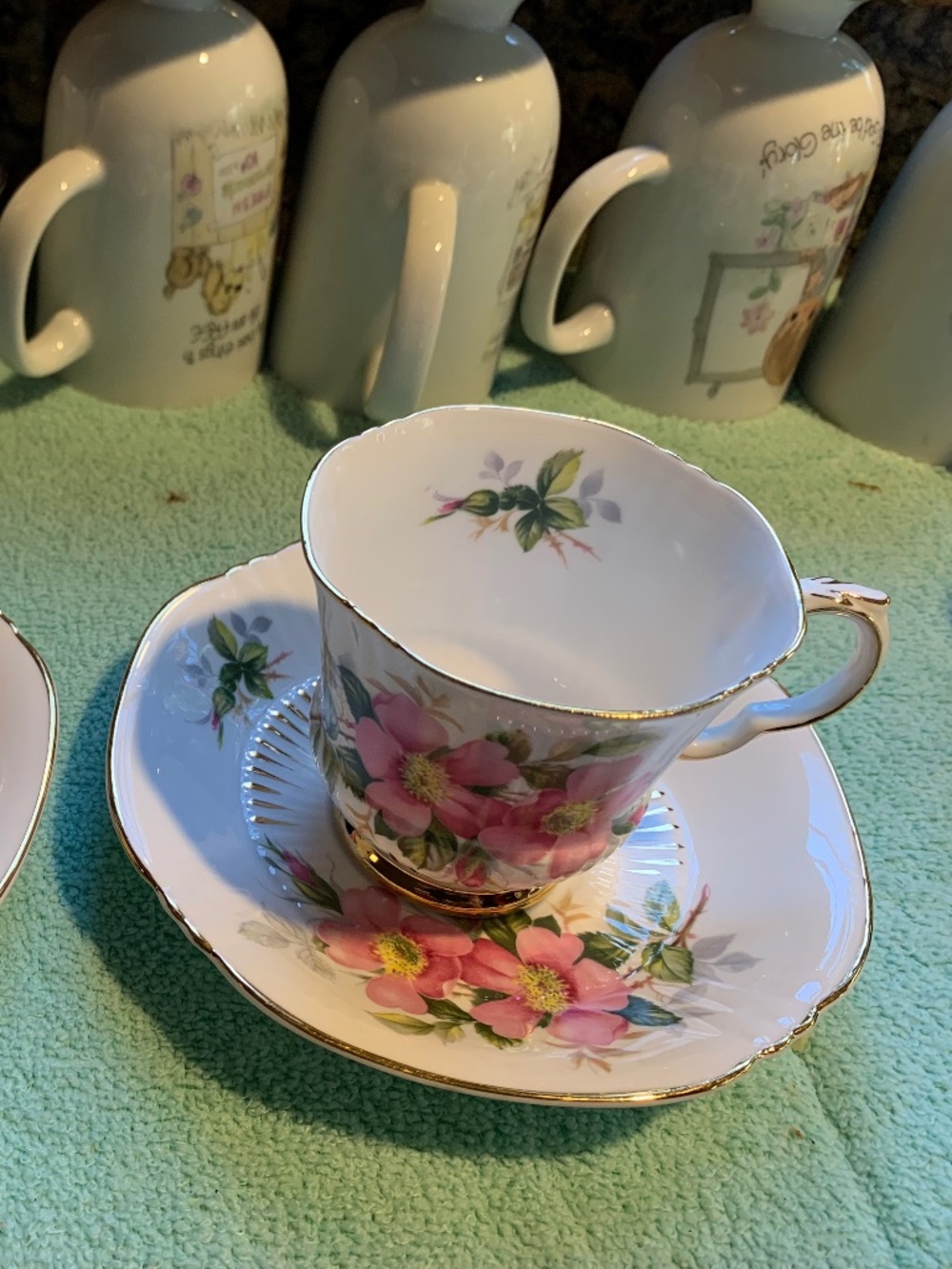 Royal Adderly Teacup and Saucers x 2